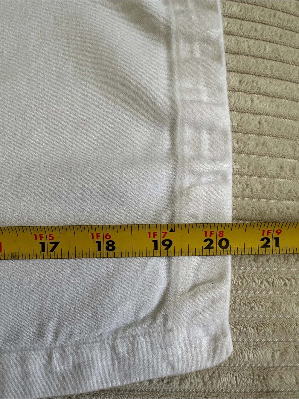Crate&Barrel Windsor Napkin White Rectangular 16x20 in Set of 7